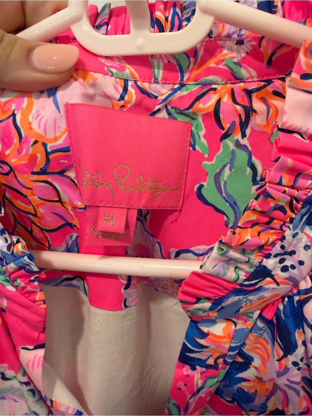 Lilly Pulitzer Pink Floral Ruffle Dress - Picture 2 of 4